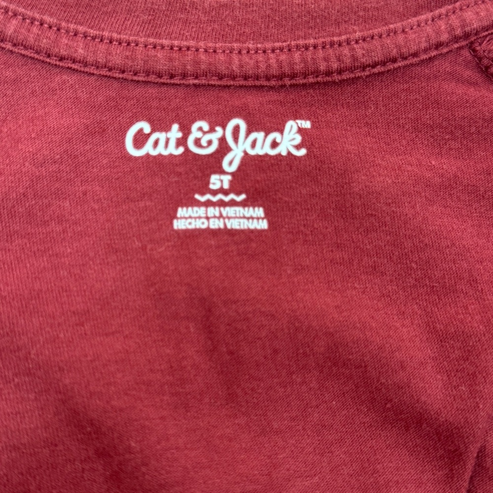Cat & Jack Maroon Glitter Top & GAP Super Skinny Jeans Set - 5T - Picture 2 of 8